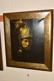 'The Man with the Golden Helmet', portrait of an elderly gentleman by St Mikolajczyk, 1984, oil on canvas, sold Feb 2021