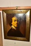 'Self Portrait with Lace Collar', a portrait of a young man after by St Mikolajczyk, 1984, oil on canvas, sold Feb 2021
