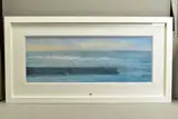 Sennen breakwater by James Bartholomew, pastel on paper, sold Feb 2021