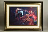Bus stop, hyde park corner by Rolf Harris, print, sold Feb 2021