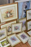 six framed limited edition prints of still life flower studies, signed to by Derek Brown, print, sold Feb 2021