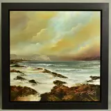 Seaside storm i by Philip Gray, oil on canvas, sold Jan 2021