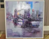 Bridge raising by David Escarabajal, oil on canvas, sold Jan 2021