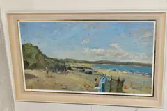 Hayle beach by John Alford, oil on board, sold Jan 2021