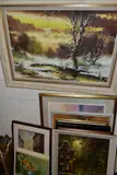 to include a winter landscape, indistinctly signed, oil on canvas, size by Paintings And Prints Etc, oil on canvas, sold Jan 2021