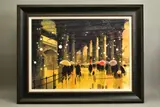 'UNDER THE BRIDGE, MANCHESTER', a rainy evening beside the by Peter J. Rodgers, watercolour on paper, sold Jan 2021
