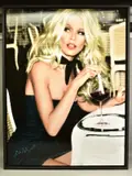 Claudia schiffer by Nick Holdsworth, mixed media, sold Jan 2021