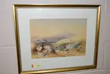 'Karnak from the South East', a view of Egyptian ruins with by John Hungerford Pollen, watercolour, sold Jan 2021
