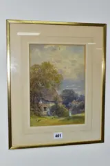 Crow trees, barrow-on-trent by Frank Gresley, watercolour on paper, sold Jan 2021