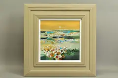 Last light by Emma S Davis, mixed media on board, sold Jan 2021