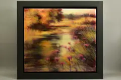 'Micersa', an impressionist river scene, signed bottom right, by Nick Andrew, oil on canvas, sold Jan 2021