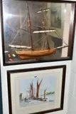 comprising three Peter Knox watercolours 'Brig Moored in the by Maritime Interest Watercolours Etc, watercolour, sold Jan 2021