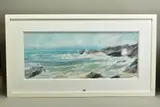 Porthbeor Wash by James Bartholomew, pastel on paper, sold Jan 2021
