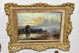 Flint castle, wales by Claude Thomas Stanfield Moore, 1878, oil on canvas, sold Dec 2020
