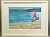 Padstow from Rock by James Bartholomew, pastel on paper, sold Dec 2020