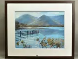 'Brotherswater after Rain, Lake District', a view across a by James Bartholomew, pastel on paper, sold Dec 2020
