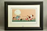 'It's only a Bee', a limited edition print of a girl and her dog by Mackenzie Thorpe, print, sold Dec 2020