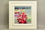 Red Roofs by Emma S Davis, mixed media on board, sold Dec 2020