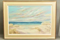 Machrihanish dunes to jura ii by Tom Barron, oil on canvas, sold Dec 2020