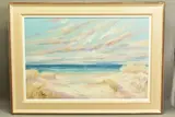 Machrihanish dunes to jura ii by Tom Barron, oil on canvas, sold Dec 2020