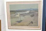 a creek at low tide, dinghys at their moorings, signed bottom right, by Frank L. Cramphorn, oil on board, offered Dec 2020