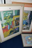 Eight pastel drawings by Michael Haswell, PASTEL, sold Dec 2020