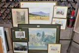Harvesters at Llanbeder Near Conway, North Wales by Ellen Hibbert, watercolour on paper, sold Dec 2020