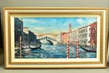 Venice, rialto bridge by Timmy Mallet, oil on canvas, sold Nov 2020