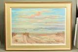 Summer shore, machrihanish by Tom Barron, oil on canvas, sold Nov 2020
