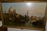 Arrivals of the merchants of venice by Saint Clair Augustin Mulholland, oil, sold Nov 2020