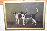 a study of a pair of foxhounds, signed and dated 1881 by Henry Frederick Lucas Lucas, 1881, oil on board, sold Nov 2020