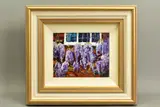 'Wisteria Window', an impressionist study of flowers, signed by Timmy Mallett, oil on board, sold Nov 2020