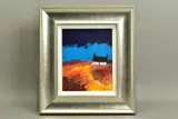 'Fading Daylight', a white cottage under a blue sky, signed bottom by George Somerville, oil on board, sold Nov 2020