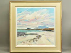 'Summer Light, Sanna Bay IV', a Scottish coastal landscape, by Tom Barron, oil on canvas, sold Nov 2020