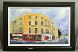 'Cleveland Place, Bath', a townscape, initialled bottom right, by Kathrine Dove, oil on canvas, sold Nov 2020