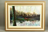 'Tranquil Afternoon', an impressionist river scene with a by Timmy Mallett, oil on board, sold Nov 2020