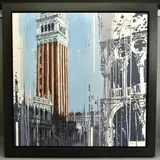 'St Marks Square V', a Venetian scene, signed bottom right, oil on by Kris Hardy, oil on canvas, sold Nov 2020