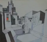 Twilight by Gabriel van Schnell, ink and watercolour, sold Aug 2020