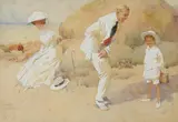 The blackmail Signed and dated 10 Watercolour by Lawson Wood, Wood, sold Aug 2020