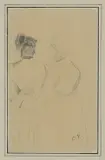 Deux femmes dans un marché Stamped with artist's initials by Camille Pissarro, Pencil, sold Aug 2020