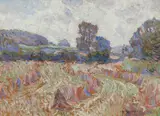 Cornfield in summer Signed Oil by James Bolivar Manson, Oil on board, sold Aug 2020