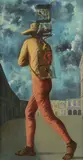 The bird seller Signed and dated 1961 Oil by Aldo Pagliacci, 1961, Oil on board, sold Aug 2020