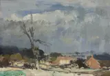 Jasper's Farm by Edward Seago, Oil on canvas, sold Aug 2020