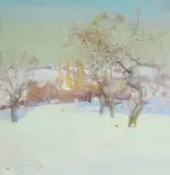 Winter landscape Signed Oil by Frederick Cuming, Oil on board, sold Aug 2020