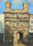Christ Church Gate by Peter Kuhfeld, Oil on canvas, sold Aug 2020