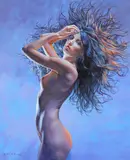 Blue Breeze Signed and dated 2013 by Alan M. Hunt, 2013, Acrylic on canvas, offered Aug 2020
