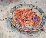 Garlic by Pat Porter, oil on canvas, sold Aug 2020