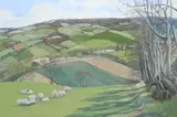A view over the Blackdown Hills Signed Pastel 64 by Jo Dixon, Pastel, sold Aug 2020