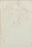 Study of a female nude Red by James Horton, pencil, sold Aug 2020