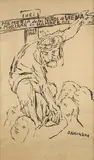 The Crucified Christ Helping the Hungry Children by Oskar Kokoschka, 1946, Lithograph, sold Aug 2020